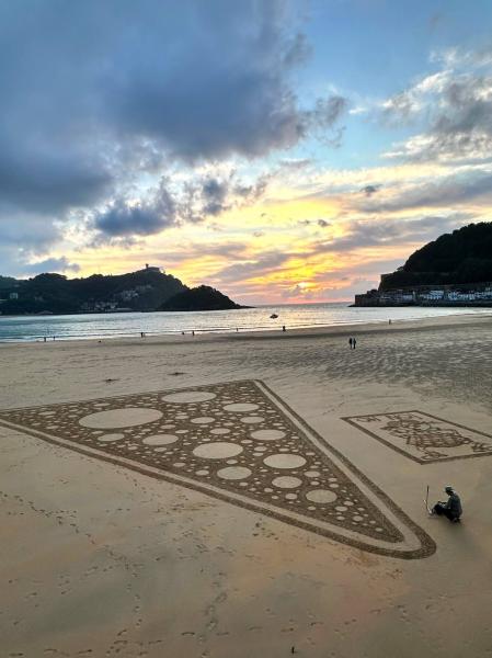 サンセット&砂浜アート