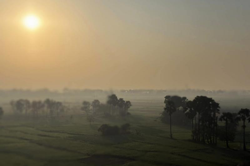 インドの田舎の風景(田園地帯)