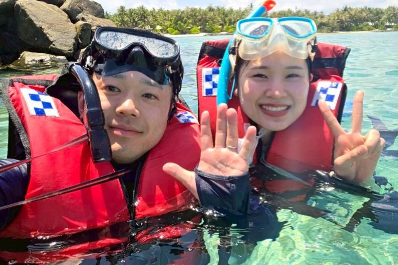 シュノーケリングスポットも事前に永井さんからおすすめを聞いており、今までで1番きれいな海でたくさんのお魚と泳ぐことができました! きれいすぎて、2日連続で夢中になりながら泳ぎました。
