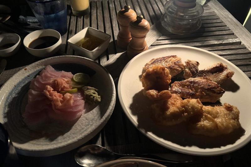 釣ったお魚は、お刺身やフライ、グリルにしていただきました。とても美味しかったです!