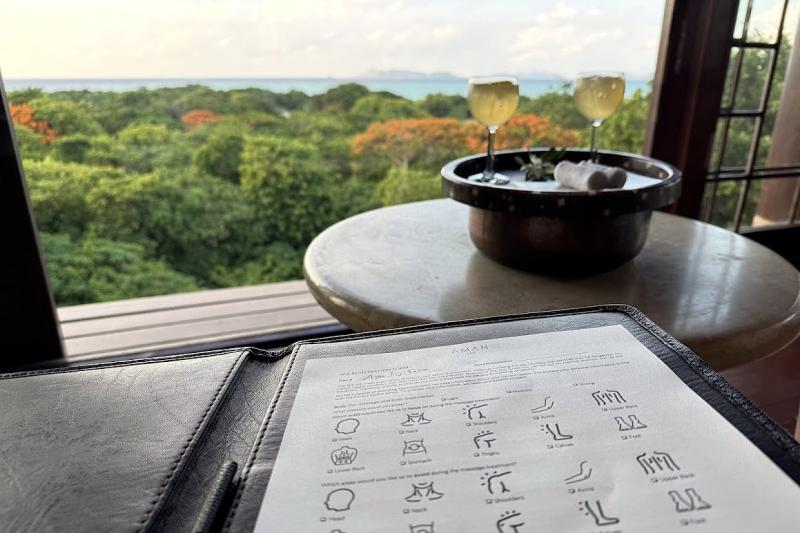 スパ施設からの絶景