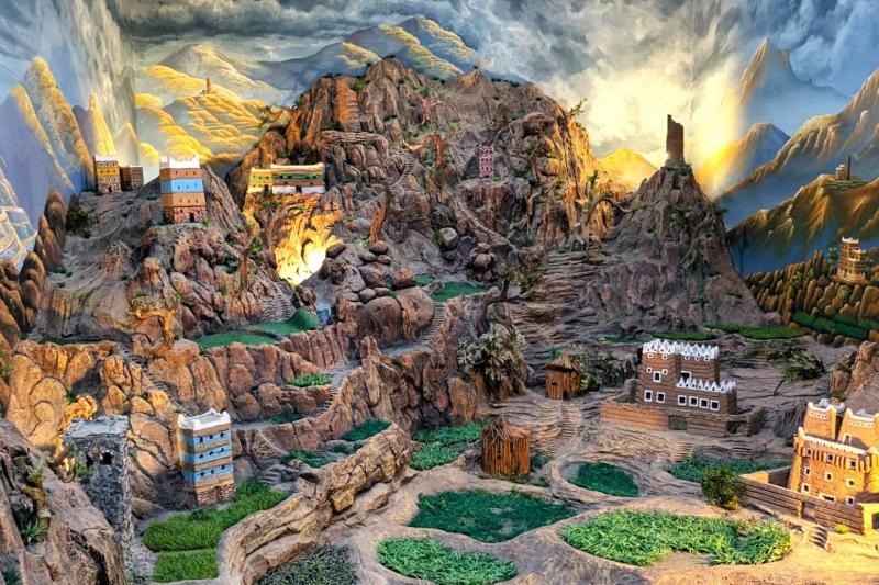 山岳エリアのミニチュアが展示されていました