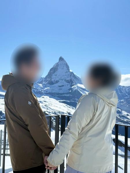 優しいインドの方に撮ってもらったベストショット(ゴルナーグラート)