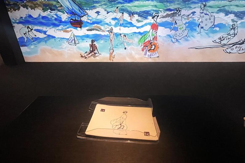 ソローリャの絵画の中に自分が描いた絵を投影することができるのです