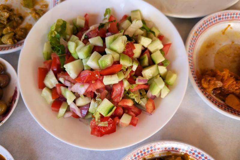 モロカンサラダは野菜が新鮮でとてもおいしい