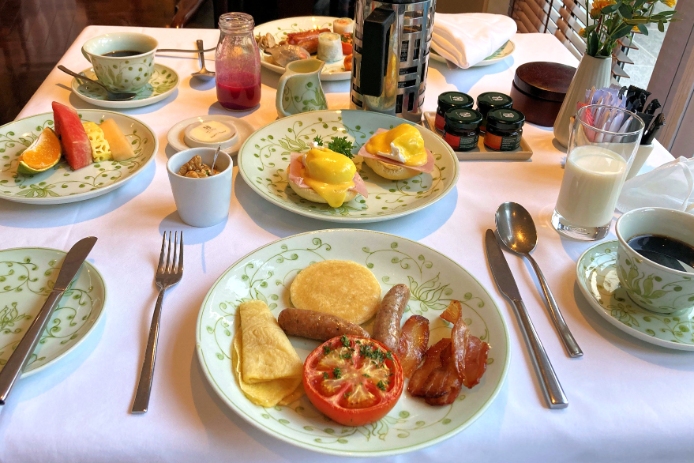 いただいた朝食