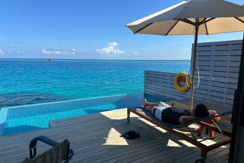 ヴィラからのオーシャンビュー。これ以上に好きな景色はほかにありますか？