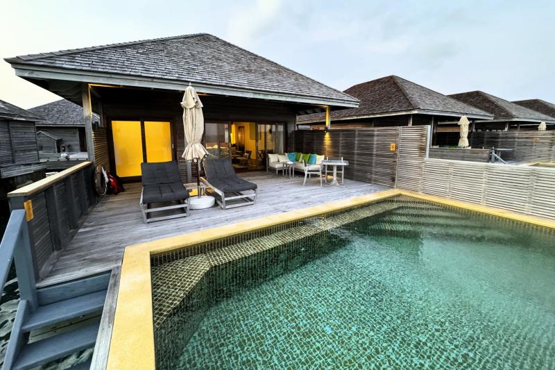 泊まったお部屋は、素敵な水上ヴィラでした