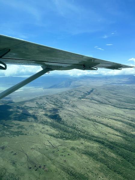 ンゴロンゴロ上空を通過