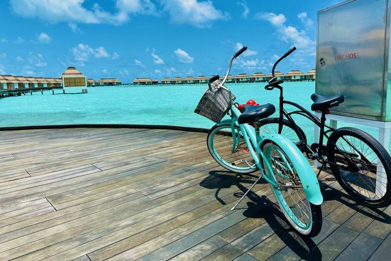 島内は自転車で♪
