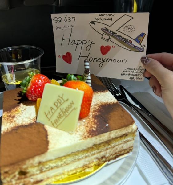 シンガポール航空の機内にて