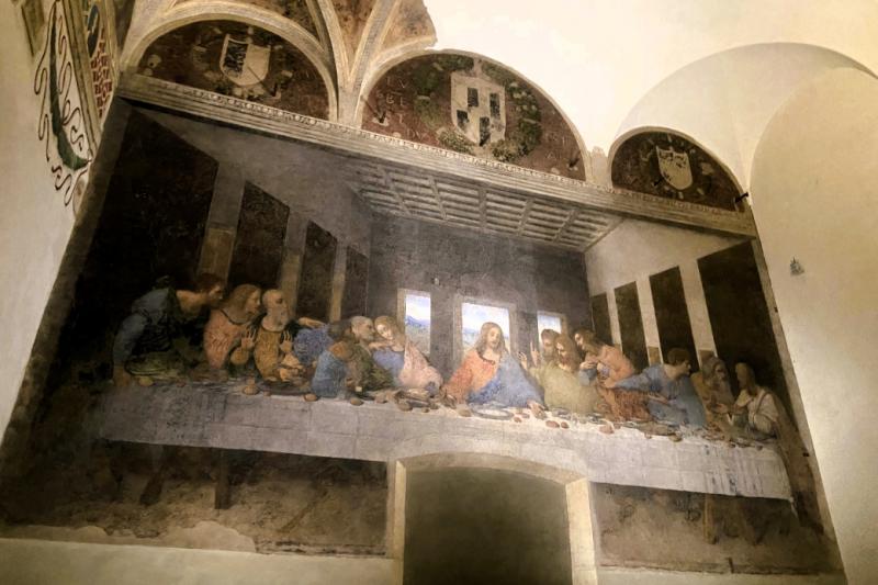 ミラノでは壁画『最後の晩餐』を鑑賞