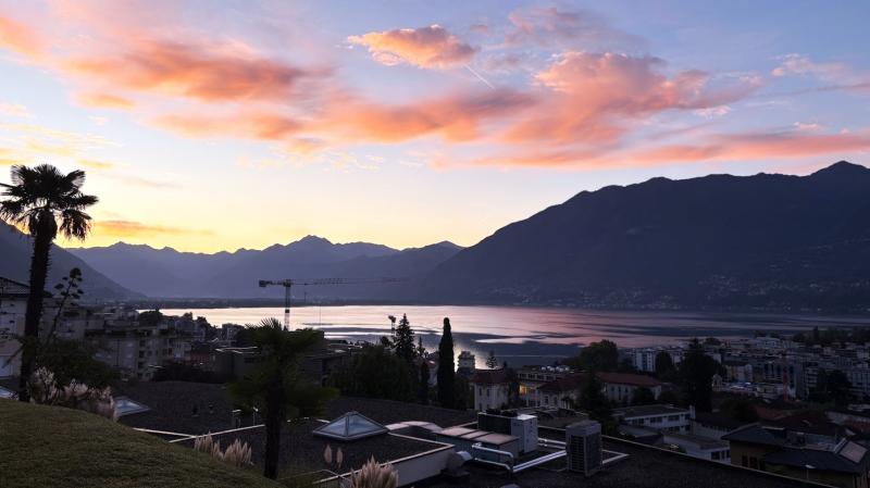 お部屋のバルコニーからの夕焼け