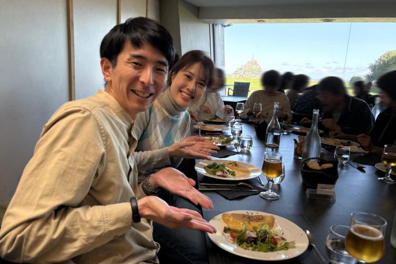 名物のオムレツ＆シードル