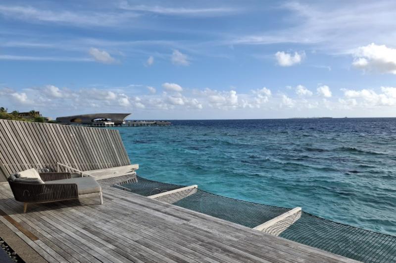 カタマランネットに横たわり、至福の時を！