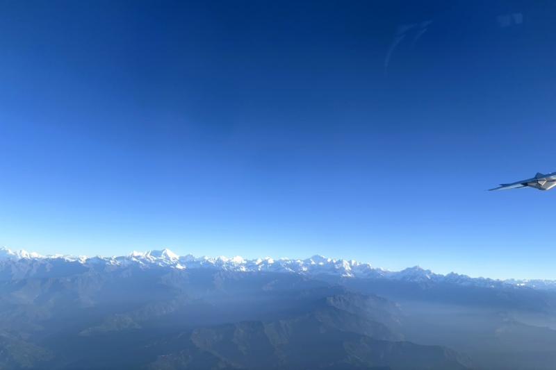 エベレスト飛行の風景