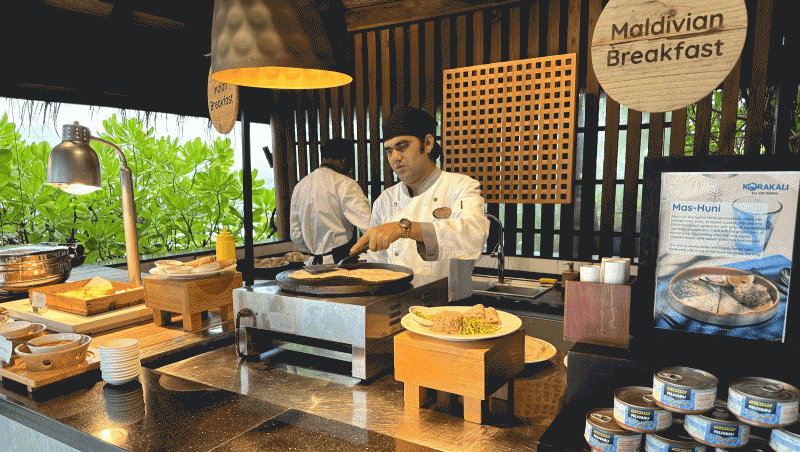 マスフニも提供されているMaldivian Breakfastコーナー
