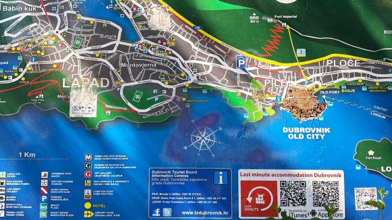 地図左のラパッド地区（LAPAD）からバスに乗りました