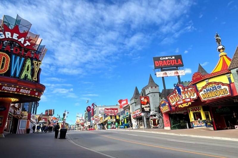 ナイアガラの滝に近い、北米感あふれるクリフトン ヒルの街並み