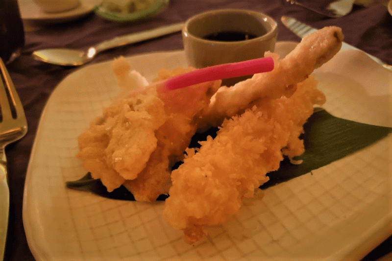 熱々の天ぷらはサクサクして美味しい！ モルディブでもこのクオリティで日本食を食べれるのは嬉しいです