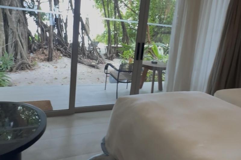 チェックアウト後に用意していただいたビーチヴィラ