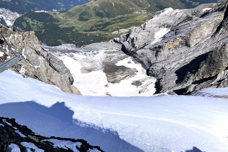 ユングフラウヨッホからの氷河の様子