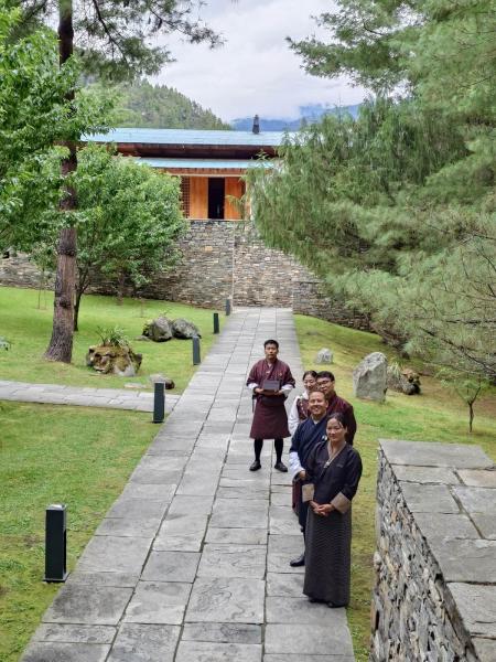 到着時のホテルスタッフのお出迎え