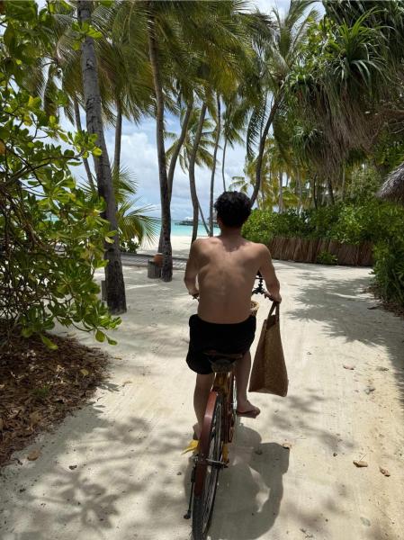 リゾート内を自転車で移動！