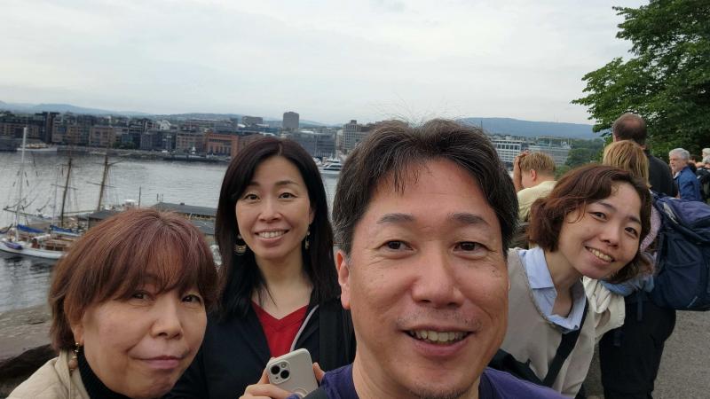 オスロ港の夕暮れ