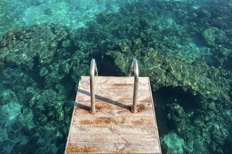 ヴィラから海へ！