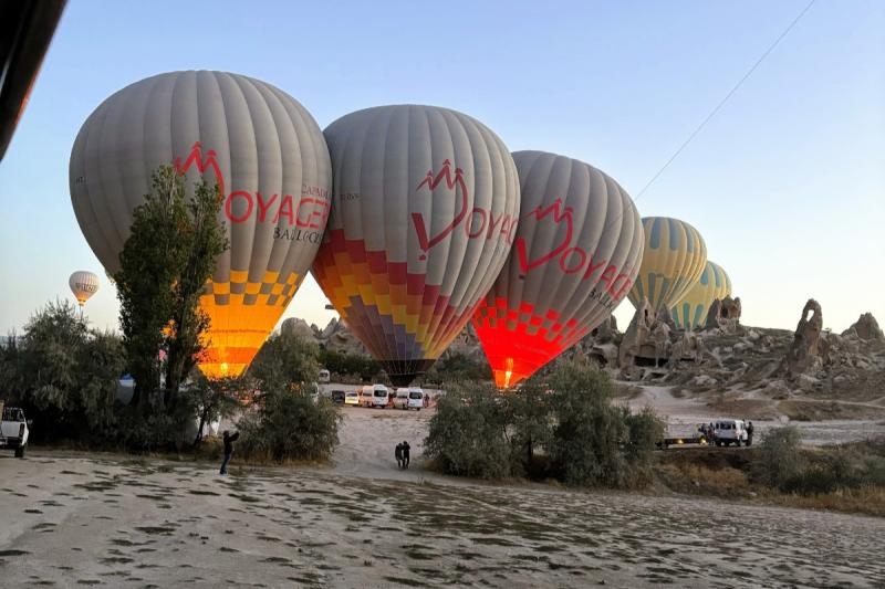 気球が飛び立つ瞬間