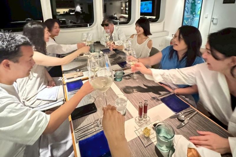 1日を振り返りながら、乾杯！
