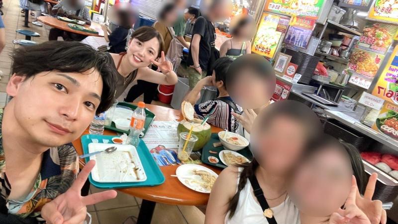 相席で旅行客の方たちと仲良くランチ♪