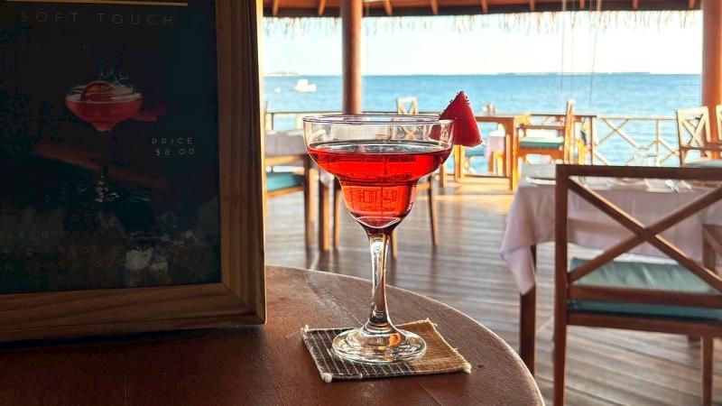 かわいい飲み物のオブジェがお出迎え