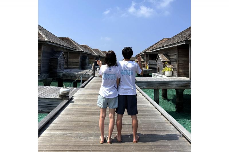 宿泊したフラワリ アイランド リゾートから「お揃いTシャツ」の素敵なプレゼント