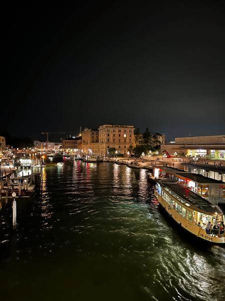 ベネチアはどこで写真を撮っても美しい街でした！ 夜景も綺麗