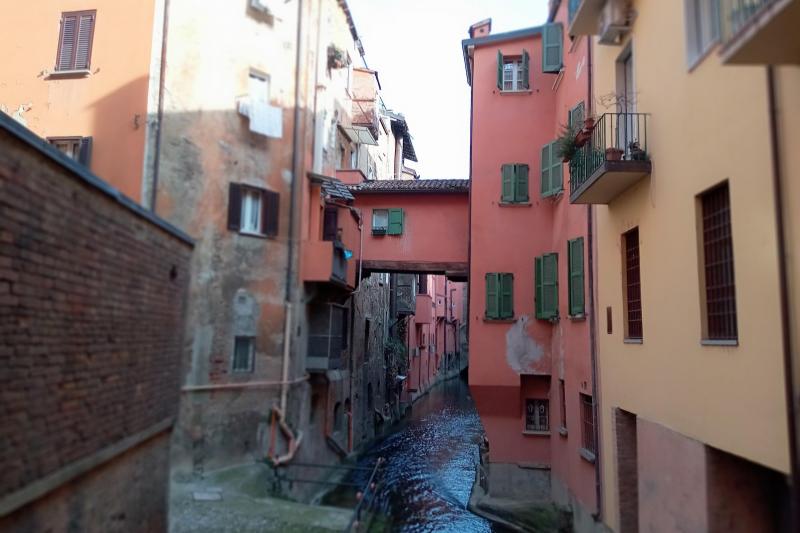 こちらはLa Piccola Venezia（小さなベネチア）と呼ばれる水路。昔はボローニャのいたるところに水路があったそうです