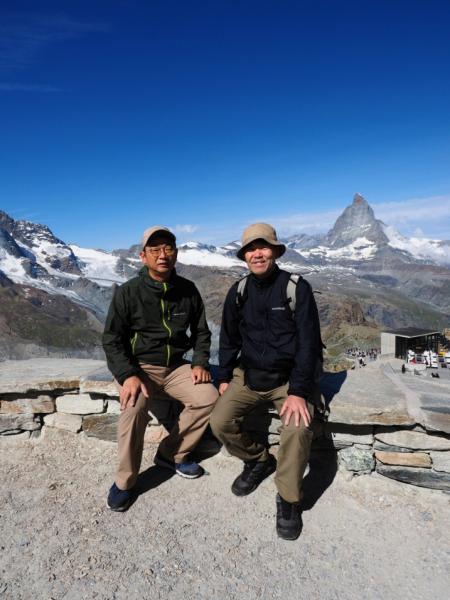 ゴルナーグラート展望台。マッターホルンを背景に