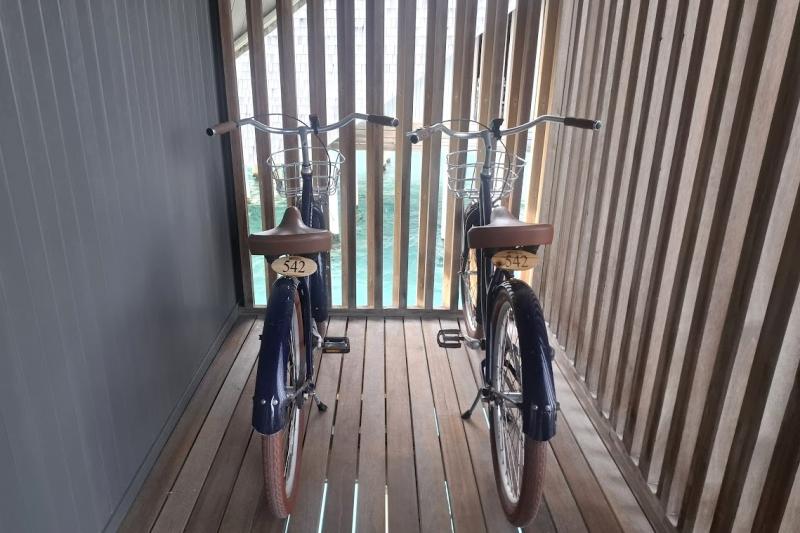 自転車にはお部屋番号がついてます