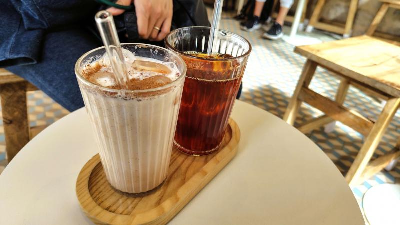 観光の合間に、ホッと一息