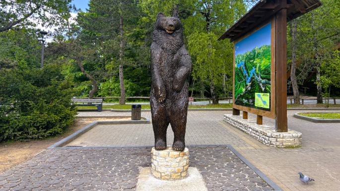 クマさんが皆さんのご来園をお待ちしております♪
