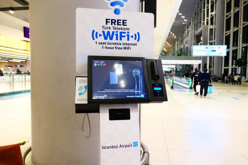 無料Wi-Fi接続用の機械