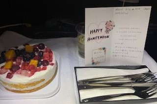 シンガポール航空のサプライズケーキ