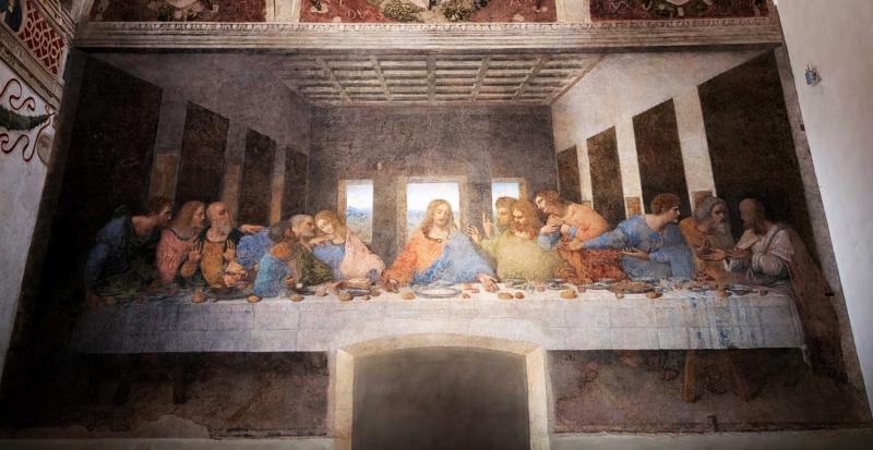 ミラノで芸術家レオナルド・ダ・ヴィンチ作『最後の晩餐』を鑑賞（イタリア）