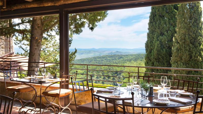 ホテルのレストランからの眺め（Osteria La Canonica）