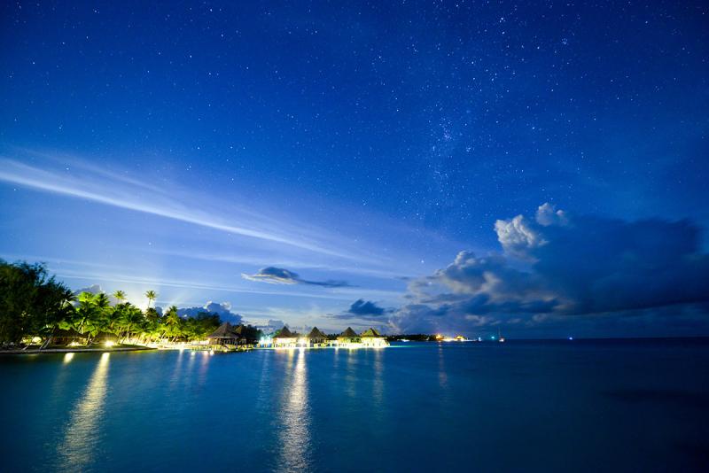 ランギロア島にあるホテル キアオラで見る満天の星（photo by：Hotel Kia Ora Resort & Spa）