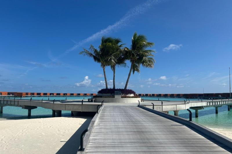 宿泊した水上ヴィラへの桟橋