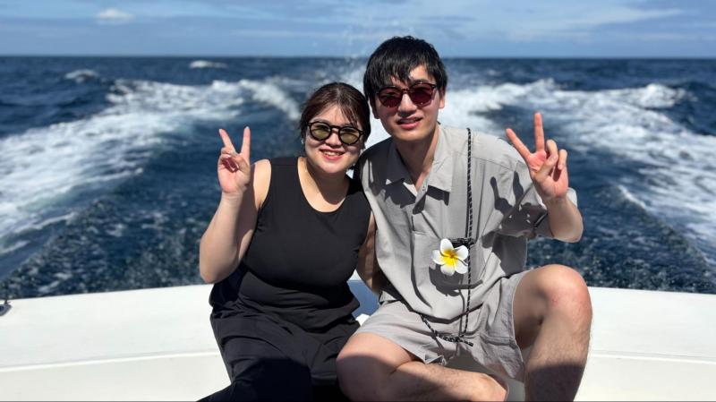 1番のお気に入りの写真です！！ ドルフィンクルーズの帰りに撮ってもらいました！ めちゃくちゃお気に入り！！