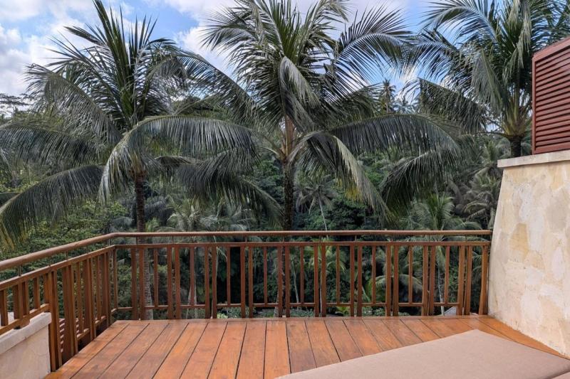 アユン川とライステラスを見渡せるテラス