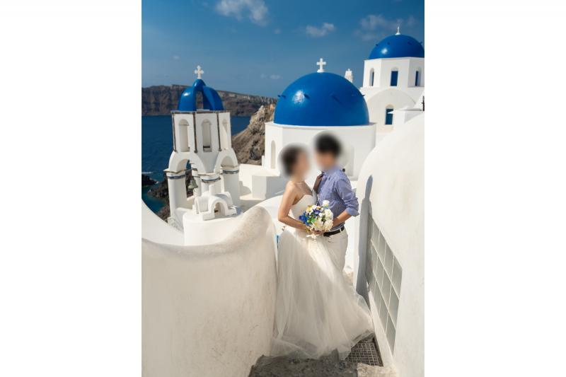 最高の思い出に残るウェディングフォトになりました（サントリーニ島）